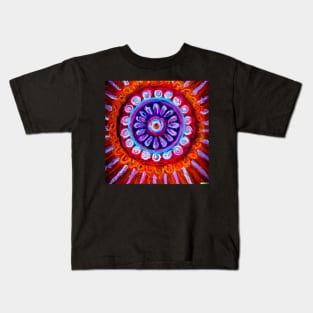 Colourful Mandala design Impressionist painting Kids T-Shirt